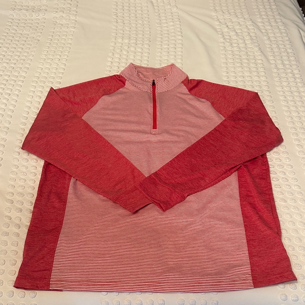 Red Quarter-Zip Men's Shirt